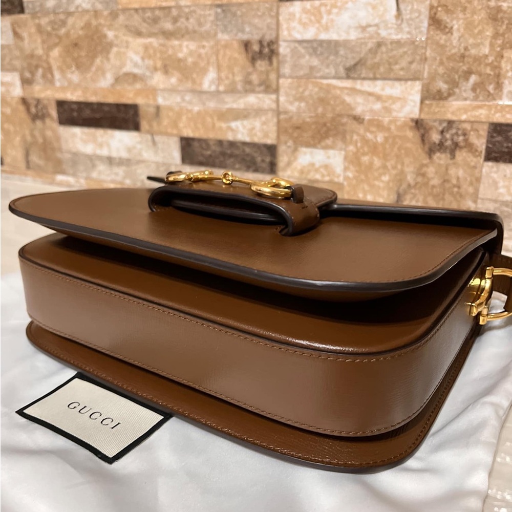 SOLD ON OTHER PLATFORMS - GUCCI HORSEBIT 1955 SHOULDER BAG - Picture 7 of 15